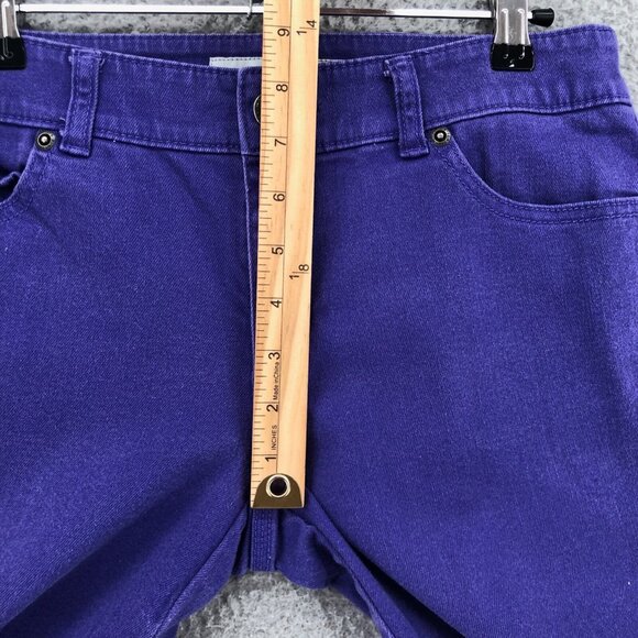 Chicos Jeans Womens 00 US 2 Purple Denim Platinum Ultimate Fit Cropped Stretch* - Picture 9 of 12